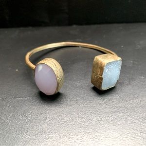 Double stone cuff bracelet
